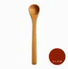 8 Size Small bamboo Spoons Natural Eeo-Friendly Mini Honey Spoon Kitchen Mini-Coffee Teaspoon Kids Ice Cream Scoop 9-16cm SN4218