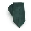 Bow Ties Youth Dark Green Tie Men's Wedding Party Gift Box Korean Solid Color Blend Fashion and Leisure Lätt att matcha