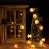 Strings Halloween Pumpkin String Lights Battery Operated 8 lägen med fjärrkontroll för julfest inomhus utomhusdekor
