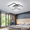 Ljuskronor fanpinfando modernt led tak för vardagsrum sovrum svart studie kök inomhus belysning fixturer
