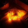 Strängar 1.5m Halloween LED -skalle -lampor Sträng Bat Tombstone Ghost Pumpkin Ornament Träddekoration för hem Diy Party Decor