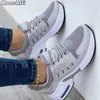 Other Shoes New Sneakers Women Spring And Autumn Lace Up Wedge Platform Shoes 2022 Ladies Outdoor Fashion Air Cushion Casual Running Shoes L221020