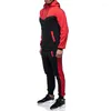 Men's Tracksuits Men's Hooded Activewear Casual Sports Patchwork Suits Fashion Gym Jogging Hoodie Pants