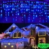 Saiten Weihnachtsdekorationen 2023 Girlanden für das Jahr Home Decor Led Girlande Eiszapfen Vorhang Lichter Droop 0,5/0,6/0,7M Steckerbetrieben