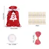 24 -stcs Kalender Candy Pouch Christmas Decoratie Countdown Advent Kalendertas Satin Drawring Bag 2022 Christmas Gift Bag Set6958293