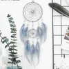 Dream Catcher 2 Ring Feather Decoratieve objecten Hangen kunstgeschenken aan Bestie Friends Creative Valentine's Day 1223394