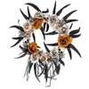 Fiori decorativi Ghirlande di candele di Halloween Simulato bulbo oculare di rose Decorazione con nodo a fiocco Ghirlanda appesa Forniture per feste casual