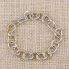 Bangle Fashion Oval Chain Buckle Bracelet 19cm Braided Twist Hip Hop Women Mens Party Jewelry Bracelets