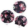 Bonnet en Satin Extra Large pour femmes bonnet de sommeil bonnet à bande élastique bandeau africain fleur Turban bonnets chimio