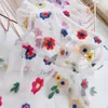 Dog Apparel Floral Transparent Dress White Tulle Girls Dresses Short Sleeve Puppy Cat Poodle Skirts For Princess Chihuahua Bichon Summer