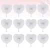 Decoração de casa 36 pcs Fã de dobramento branco Festival do coração em branco Festival Hand Party Gift Diy Painting Prop