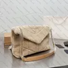 Bolso de hombro Bolso de diseñador para mujer Bolso bandolera con solapa de cadena acolchada Monedero para mujer