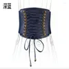 Belts Feminine Charm Belt Metallic Buckle Statement Ladies Fashion Elastic Fringed Obi Dress