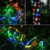 Strings 50/100 Leds Zonne-energie Touw Tube String Lights Outdoor Fairy Garden Garland Voor Kerstmis Yard Decoratie Patio