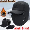 Berets Winter Windproof Thermal Bomber Hats Warm Faux Fur Oudoor Hat Men Women Ear Flap Cap Trooper Ski