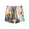 Men's Tracksuits Hawaiian Style Suit Men's Casual Loose Beachwear Leaf Print Short Sleeve Shirt Shorts Summer Two-Piece Set