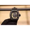 Richardmiler Luksusowe zegarek na rękę Automatyczną chronograf szwajcarską technologię bez projektu dysku wydrążonego ruchu mechanicznego naturalny taśmę tyłek mpfl