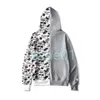 Designer m￤n kvinnor stava f￤rg hoodies casual kamouflage huva tr￶ja par streetwear blixtl￥s tr￶jor asiatisk storlek m-3xl