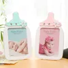 10st Söt baby dopfestdekoration levererar 7 tum kreativ baby flaskfoto ram butik tecknad bild ramar födelsedag souvenirer