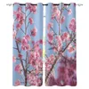 Rideau Cherry Blossom Rose Printemps Rideaux Pour Salon Moderne Fenêtre Chambre Rideaux Stores