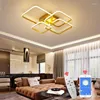 Taklampor Dimning Guld Modern LED för vardagsrum sovrum inomhus belysningslampa AC90-260V