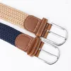 Riemen mode gebreide vrouwen mannen vrijetijds elastische taille riem hoogwaardige pin buckle riem verstelbaar casual weefsel