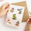 50 pièces autocollants animaux mignons pour enfants adolescents vinyle autocollant étanche pour ordinateur portable pare-chocs planche à roulettes bouteilles d'eau ordinateur téléphone BP-312