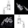 10mm 14mm 18mm 90 Degré Quartz Bangers Fumeurs Accessoires Quartz Avec Perle Terp Slurper Nail Pour Narguilé Eau Verre Bong Logo Imprimer ZQ02