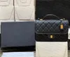10A Women Women Bag CC Postman Bag Rhomb Handle Bag Bag Bag Clamshell Classic Caviar Leather Leather Vintage Crossbod