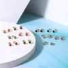 Stud Earrings Simple Green Crystal OL Style Rose Gold Color Colorful Gift For Women And Men Top Quality ZYE633