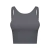 LU-DT219 Trajes de yoga Moda versátil Outwear Entrenamiento Correr Sujetador deportivo Cuello alto Banda antideslizante Cojín Camisetas sin mangas Chaleco Mujer lululemenly