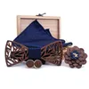 Bow Ties Paisley drewniany krawat chusteczka menu men bowtie drewno drewno puste rzeźbione wycięte w kwiatowym designie i pudełku nowość mody
