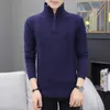 Herentruien Navy Bla Mens Spring en herfstgrijs u hoge kraag lange mouw Iened casual rode turtlene dagelijkse trui Men G221018