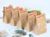 Europese cadeaubrak Candy Box Christmas Packaging Boxes 6 soorten kaarten Kerst kraftpapieren sneeuwvlok papieren tas De843