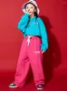 Stage Wear 2022 Filles Hip Hop Danse Vêtements Lâche Crop Tops Hiphop Pantalon Costume Rue Tenues Jazz Moderne Rave Vêtements DQS8842