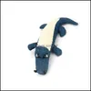 Giocattoli per cani mastica fonazione giocattoli per cani simulazione coccodrillo giocattolo resistente all'usura giunzione di lino animale forniture interattive per animali domestici 3 colori Dro Dhkzp