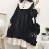 Robes d￩contract￩es japon 2022 printemps et automne taille haute contraste mince couleur lolita sweet robe kawaii v￪tements