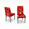 Stol t￤cker julomslag elastisk jultomten k￶k mat navidad s￤te slipcovers f￶r bankettparty heminredning