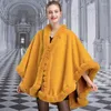 Women's Fur X009 European And American Fashion Winter Clothing Women Cape Thickened Imitation Rex Cloak