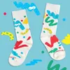 Men's Socks Funny Of Cartoon Illustration Creative Sports Casual Pure Cotton Swimming Crew Men And Women Fashion Boy Gift