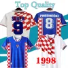 1998 Home Away Suker Retro Jerseys Boban Croatia Soccer Coureys Vintage Classic Prosinecki Football Shirt Soldo Stimac Tudor Mato Bajic Maillot de Foot