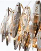 Lampadari Lampadari moderni a sospensione a led in cristallo Lampadari di lusso con diamanti Lampada a sospensione Apparecchio di illuminazione in acciaio inossidabile a specchio