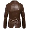 Men's Suits PYJTRL Men's Wear PU Leather Clothing Loose Coat Blazers Jaket Men