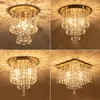 Ceiling Lights Luxury Crystal Lamps For Hall Corridor Porch Balcony Bedroom Lamp Modern Surface Mounted Led ES Lighting