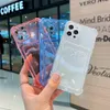 Four Conner Air Bag Anti-drop Cell Phone Cases Case para iphone 14 13 12 11 pro max xr xs 6 7 8 Plus iphone14 tapa trasera transparente con ranura para tarjeta