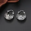 Couchette d'oreille Balmora 925 Silver Silver Ethnique Clime à fleurs creux boucles d'oreilles pour femmes Amourage Mère cadeau Retro Elegant Fashion Bijoux 6319504