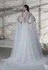 Wraps 2022 Bridal Custom Made High Neck Lace Applique Cathedral Wedding Cape Shawls White And Ivory Jacket