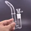 2 pezzi pesante tubo di vetro gorgogliatore tubi dell'acqua J-narghilè adattatore maniglia tubi di fumo Mini bong dell'acqua con tubo bruciatore a olio maschio da 14 mm