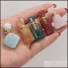 Pendant Necklaces Pendant Necklaces Natural Stone Per Bottle Twohole Connection Exquisite Charms For Jewelry Making Diy Necklace Bra Dhxsw