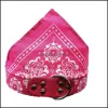 Collari per cani Guinzagli Pet Dog Cat Bandana Sciarpa Collare Fiore stampato regolabile Fazzoletto da collo Sciarpe triangolari Consegna a goccia 20 Dhqyc